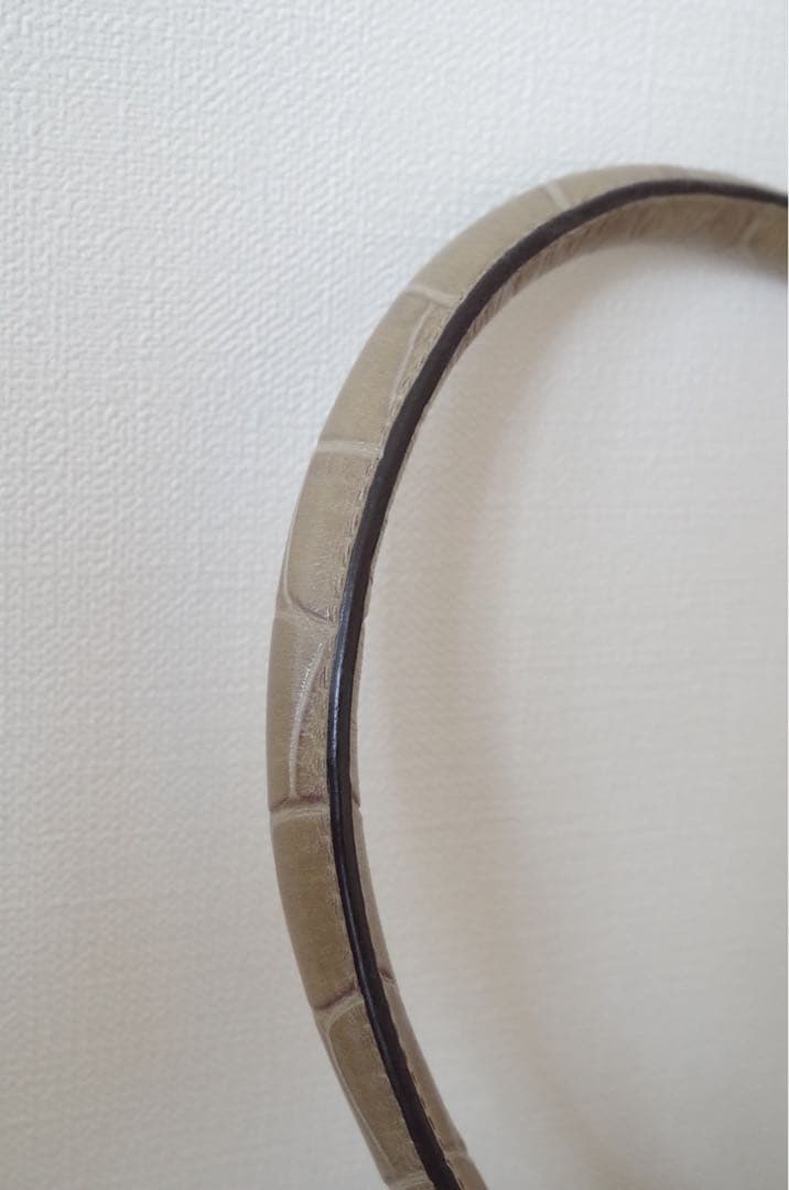 J&M Davidson クロコダイル型押し VIVI グレージュ　ミニボストン