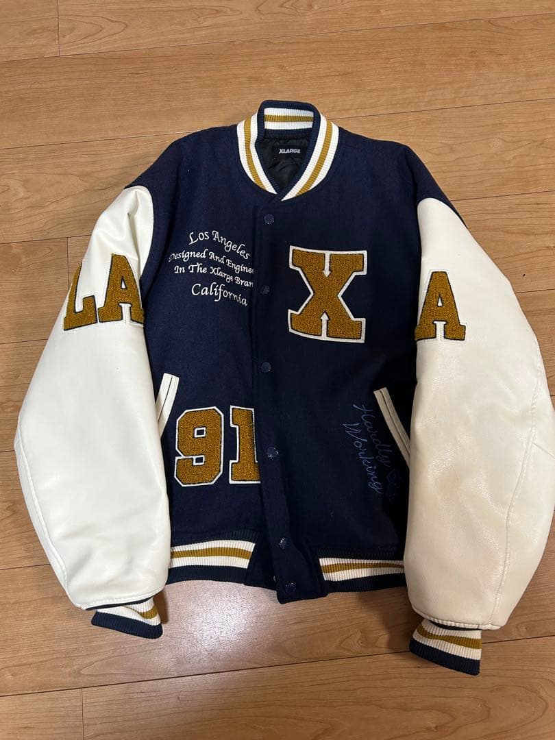 XLARGE スタジャン ネイビー M