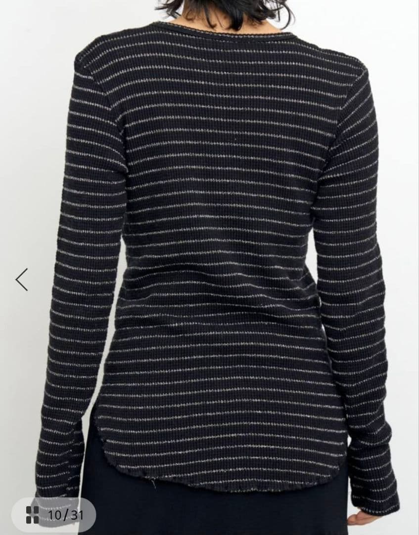 新品未使用【WAFFLE BORDER LONG SLEEVE TOP】