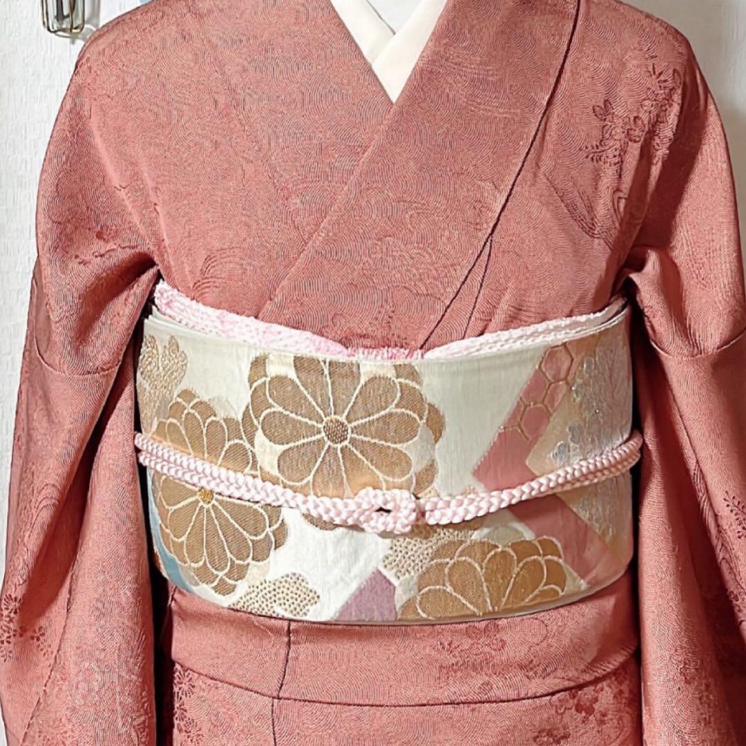 華　【袋帯 ２枚セット 正絹】六通柄 振袖 成人式 訪問着