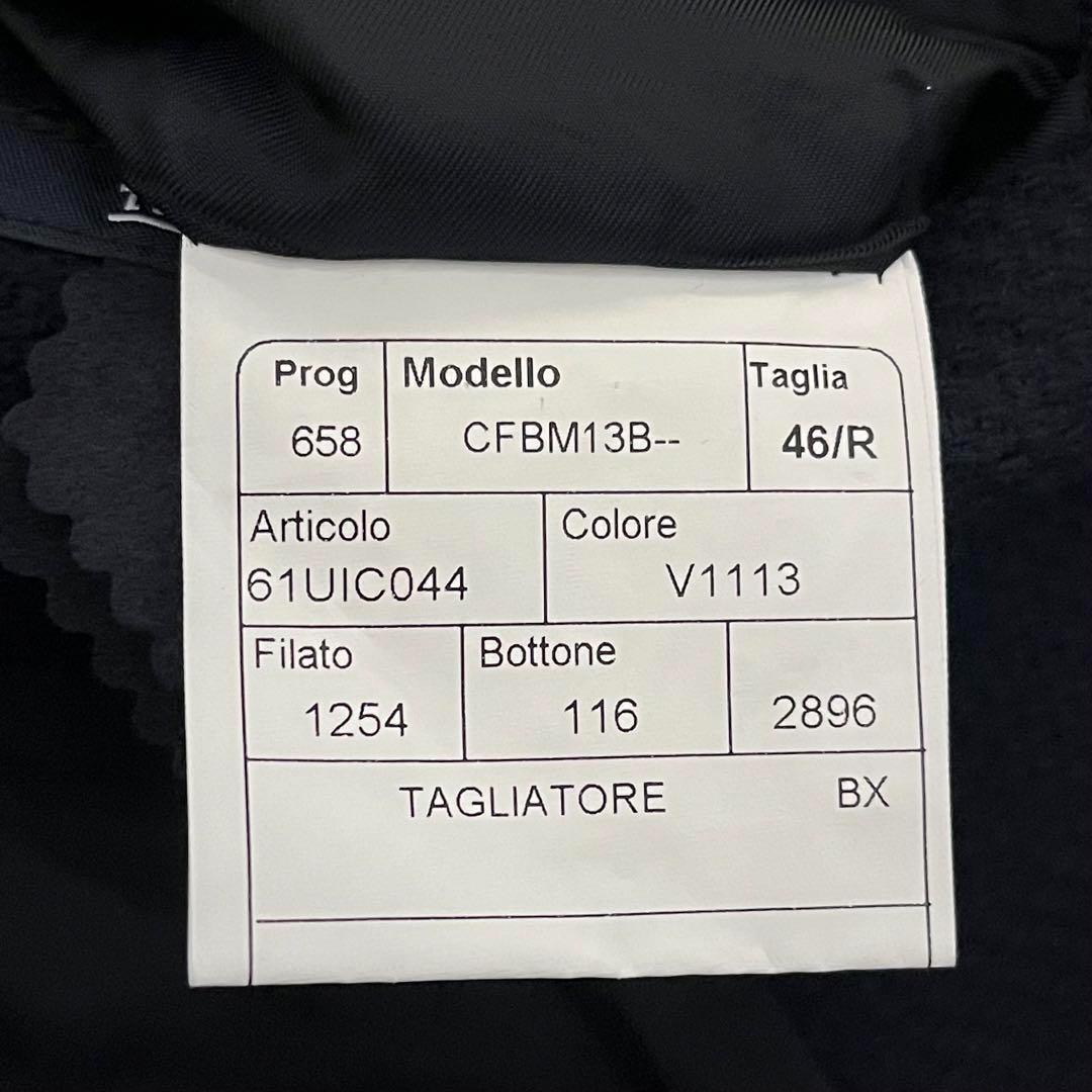 <美品>TAGLIATORE ウール カシミヤ ネイビー チェスターコート 46