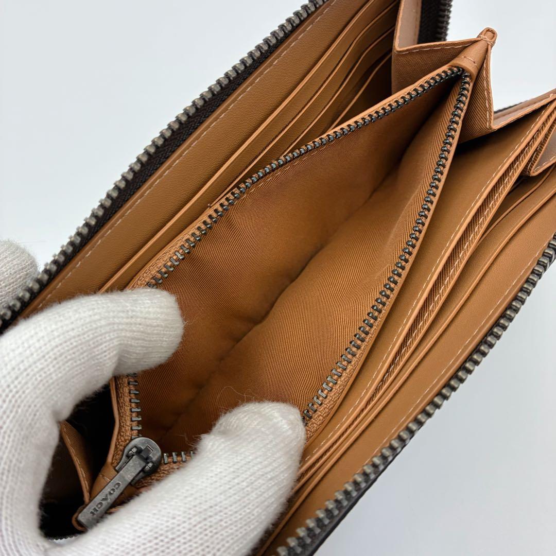 COACH コーチ アコーディオンジップ ウォレット フローラル 花柄 ラメ