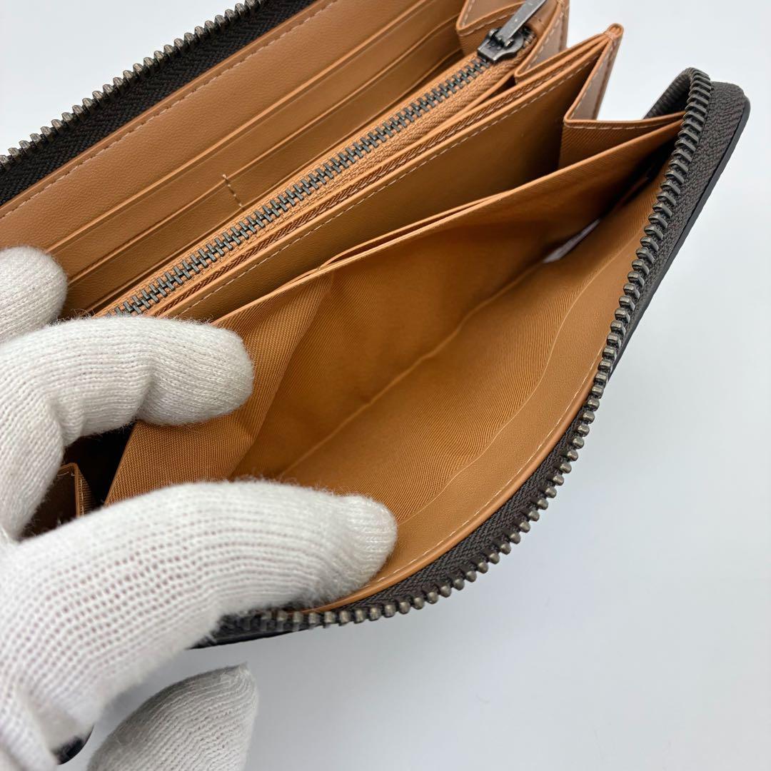 COACH コーチ アコーディオンジップ ウォレット フローラル 花柄 ラメ