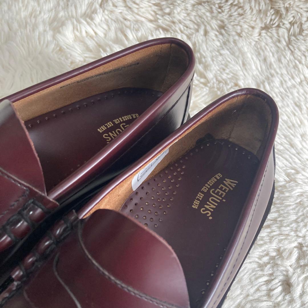 【美品】G.H.BASS Weejuns ローファー ブラウン レッド