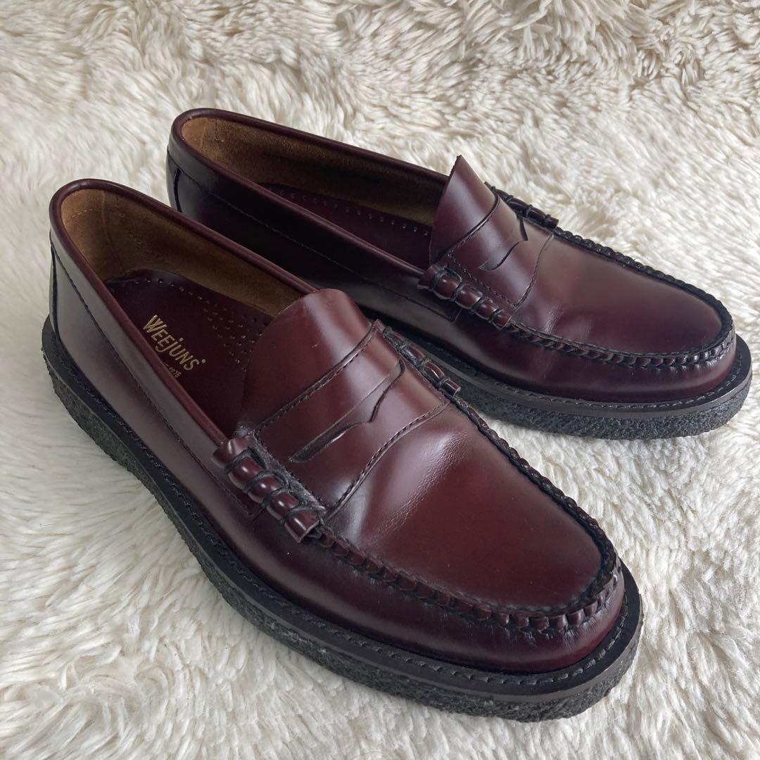 【美品】G.H.BASS Weejuns ローファー ブラウン レッド