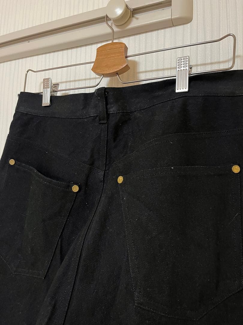 最終値下げ‼️LES SIX 25AW ブラックデニム八部丈ショーツ