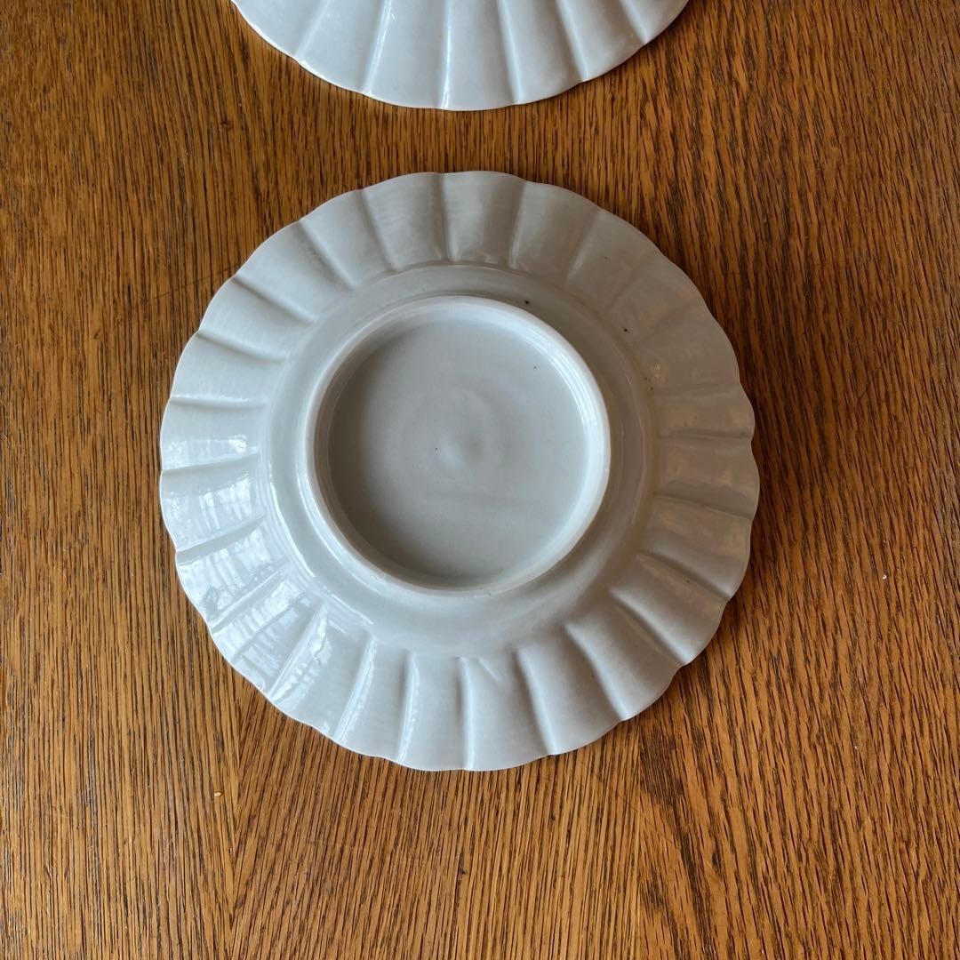 伊藤聡信　白磁輪花皿　2枚セット