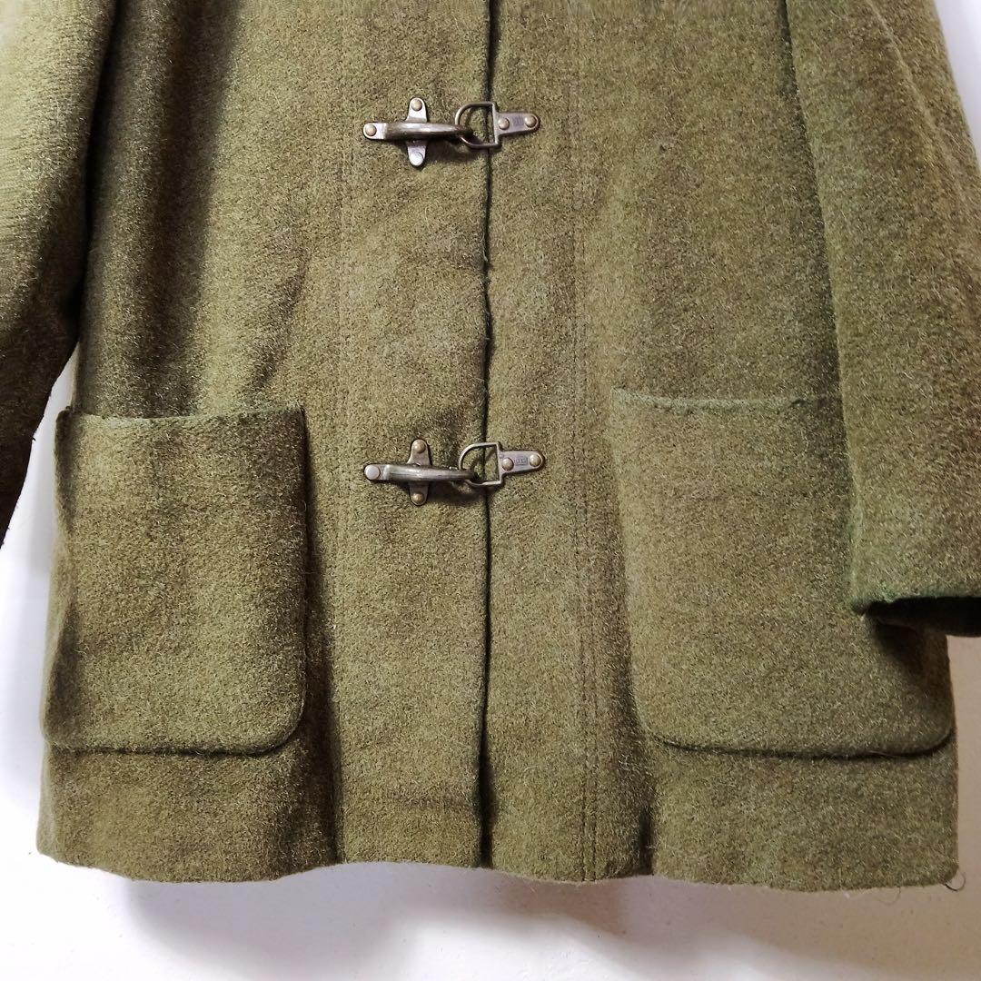 【ファイヤーマンフック　アルパカモヘア混　ベロア襟　コート　フランス製　古着】