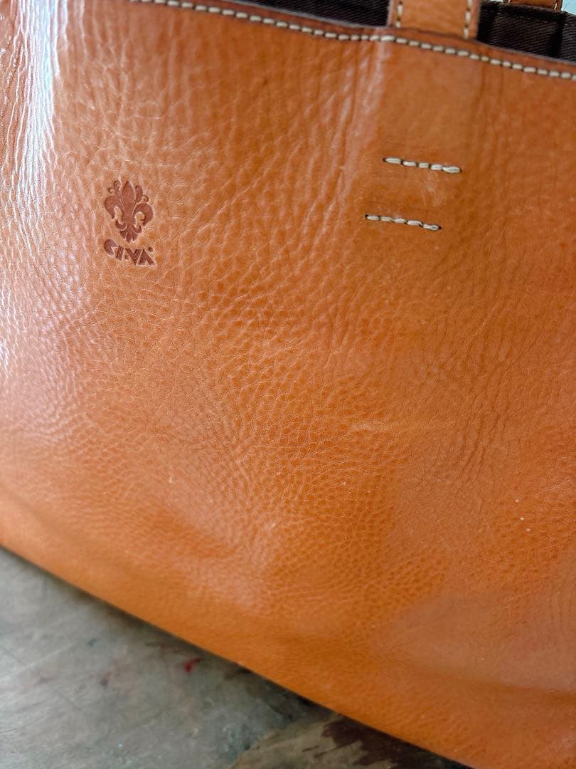 大容量 CIVA チーバ オールレザー キャメル トートバッグ イタリア製 本革