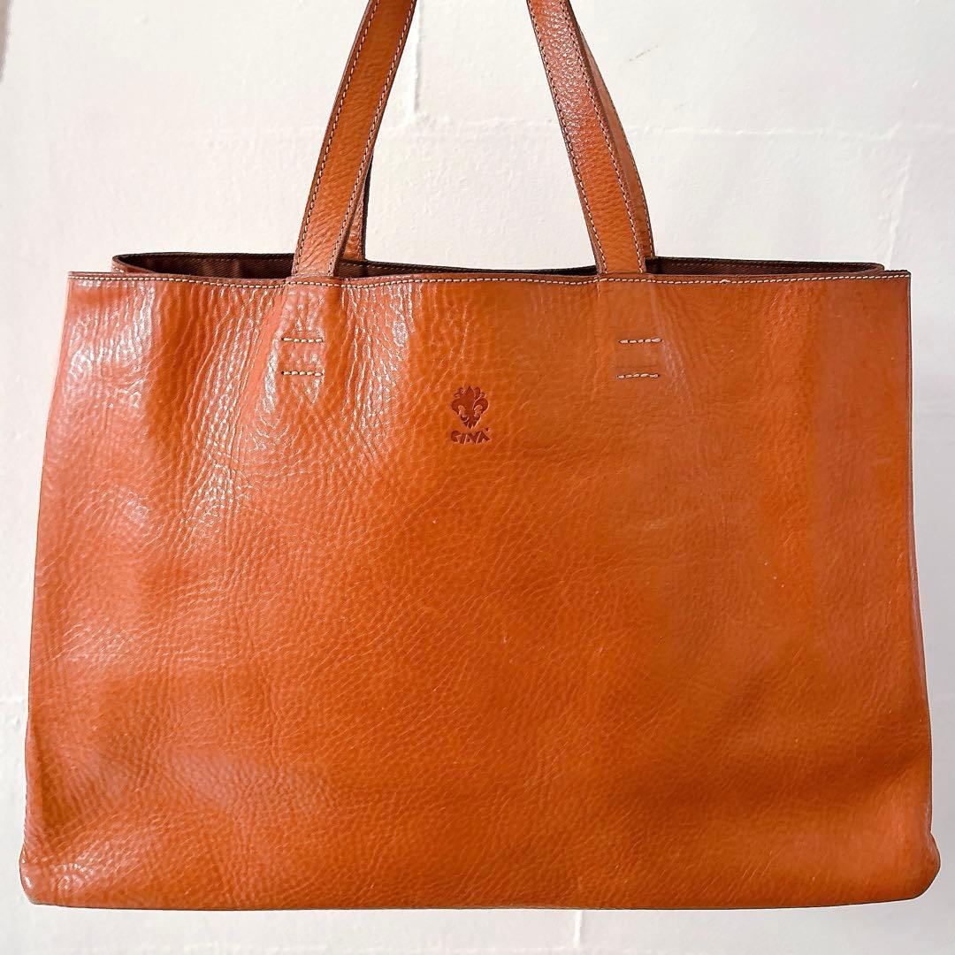 大容量 CIVA チーバ オールレザー キャメル トートバッグ イタリア製 本革