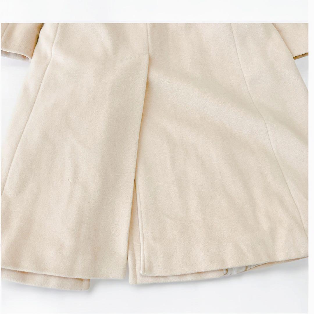 マックスマーラ　アンゴラ ブレンド ロングコート | ベージュ　ダブル　ベルト