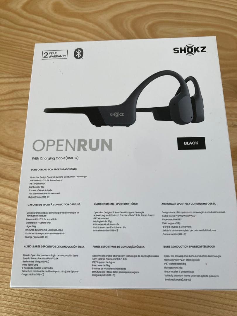 SHOKZ OPENRUN 骨伝導イヤホン オープンイヤー