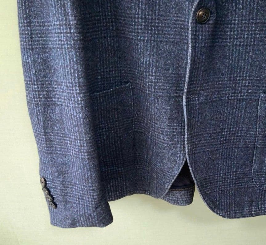 CIRCOLO1901チルコロ ジャージジャケット 44 ネイビーグレンチェック