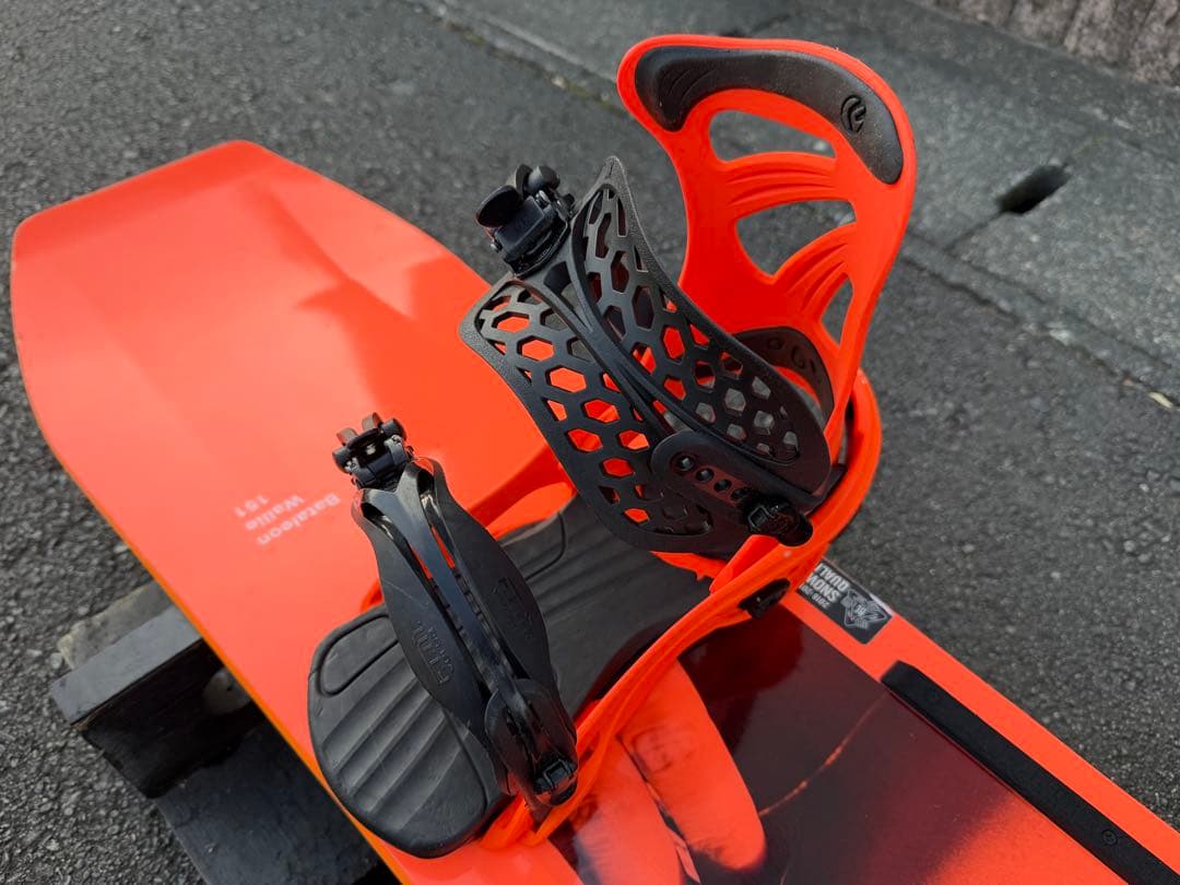 スノーボード ビンディング付き セット FLUX フラックス グラトリ オレンジ