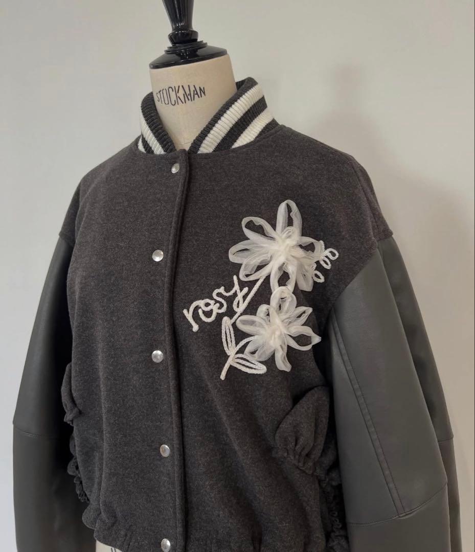 完売‼️新品♡未使用♡ロージーモンスター♡ブーケ♡スタジャン♡グレー
