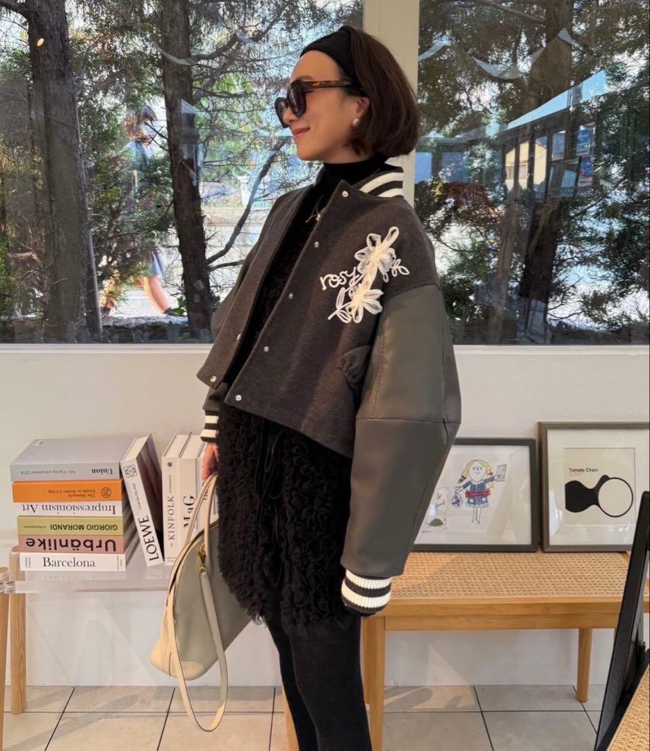 完売‼️新品♡未使用♡ロージーモンスター♡ブーケ♡スタジャン♡グレー