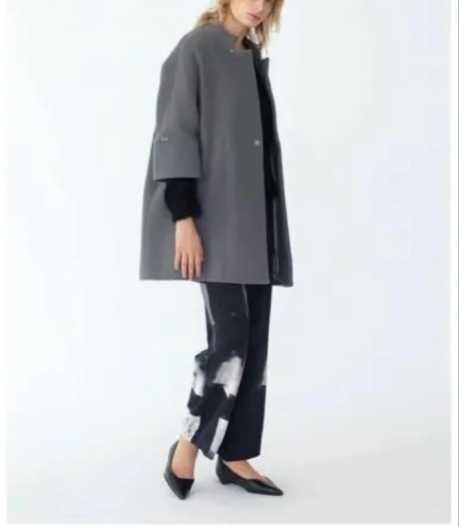 【新品未使用】ヤマダヤ Aga+ 日本製 ダブルメルトン ウールコート グレー9