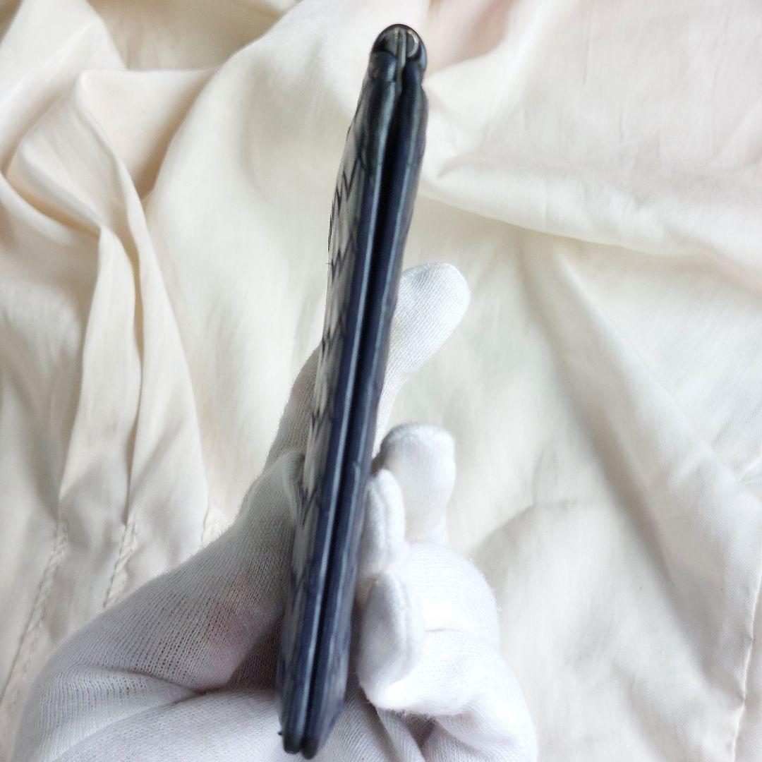 syunさま専用ボッテガ ヴェネタ マネークリップ イントレチャート 紺 革 札