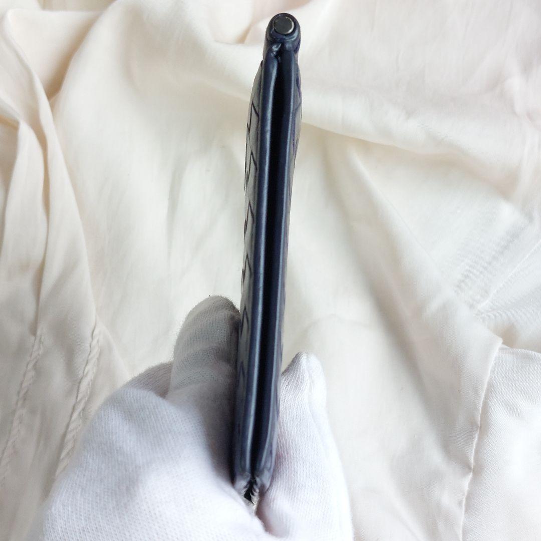 syunさま専用ボッテガ ヴェネタ マネークリップ イントレチャート 紺 革 札