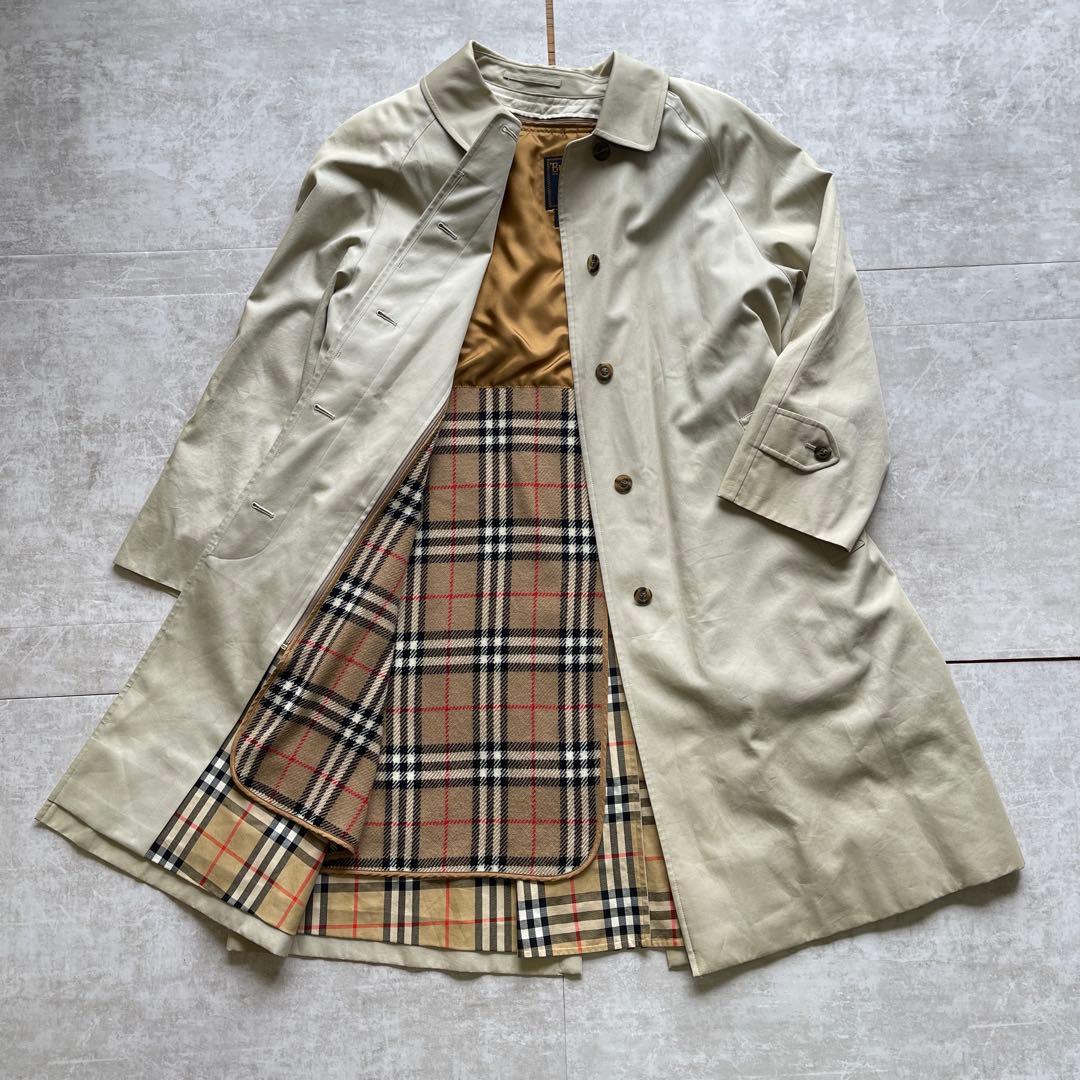⭐️希少⭐️BURBERRY ステンカラーコート ノバチェック ライナー付き 金ロゴ