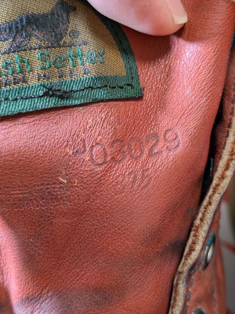 【レッドウィング875　アイリッシュセッター】半円犬タグ約27cm