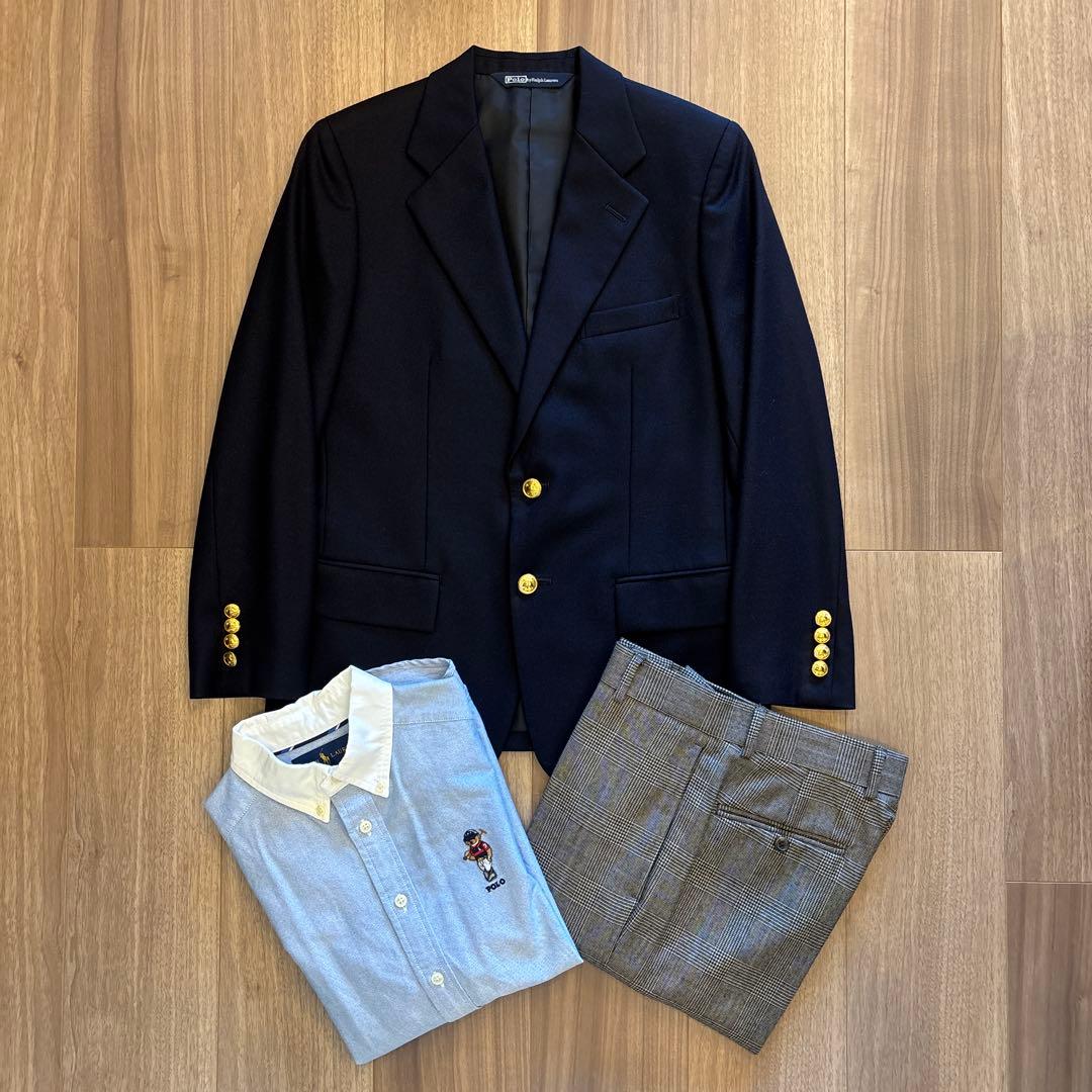 ラルフローレン　フォーマル3点セット　ポロベア　金ボタン　卒業式