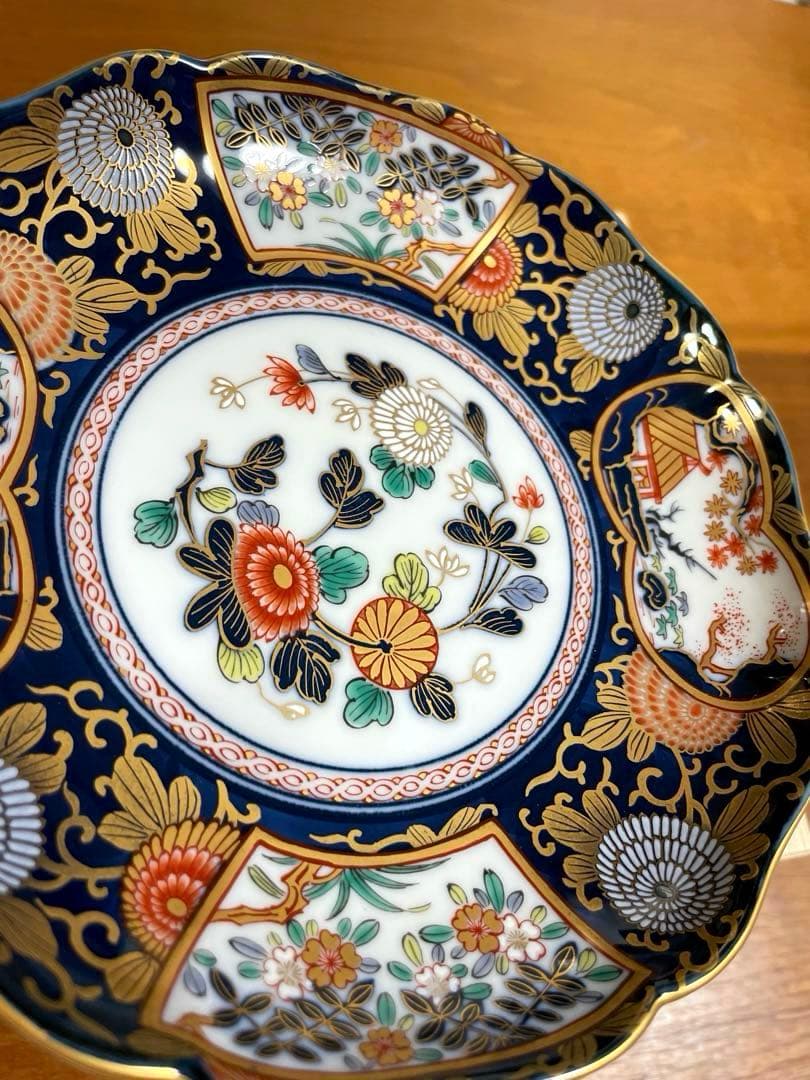 あ*ゅ様 琳派古伊万里様式　和皿揃5枚　木箱入有田焼 其泉窯 盛皿　新品未使用