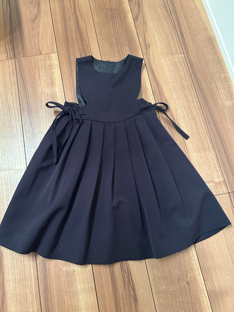 Coquette(コケット) レース襟ブラウス＋サイドリボンジャンパースカート