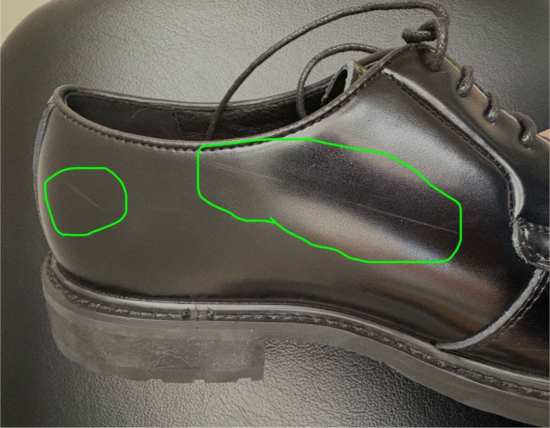 27cm プレーントゥ ポストマンシューズ