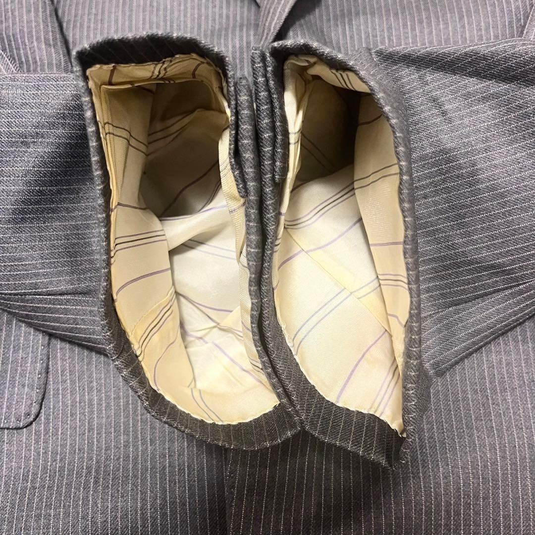 ポールスミス×高級生地ゼニア スーツ セットアップ マルチストライプ グレー