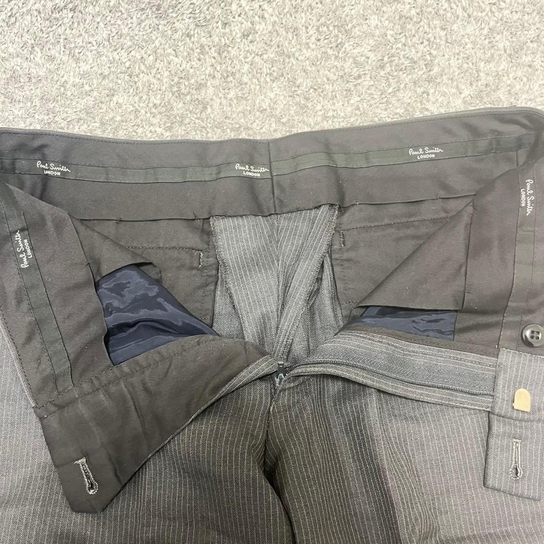 ポールスミス×高級生地ゼニア スーツ セットアップ マルチストライプ グレー