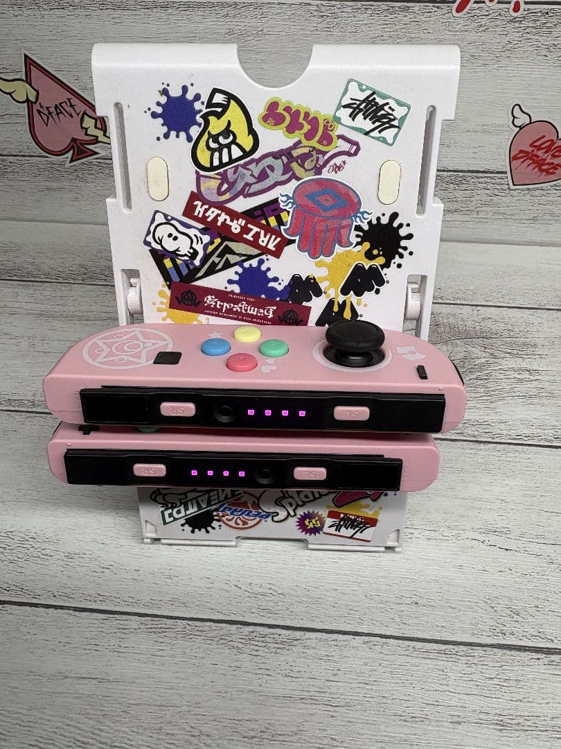 34任天堂純正品【ledカスタム& セラミュ】Nintendo ジョイコン 美品