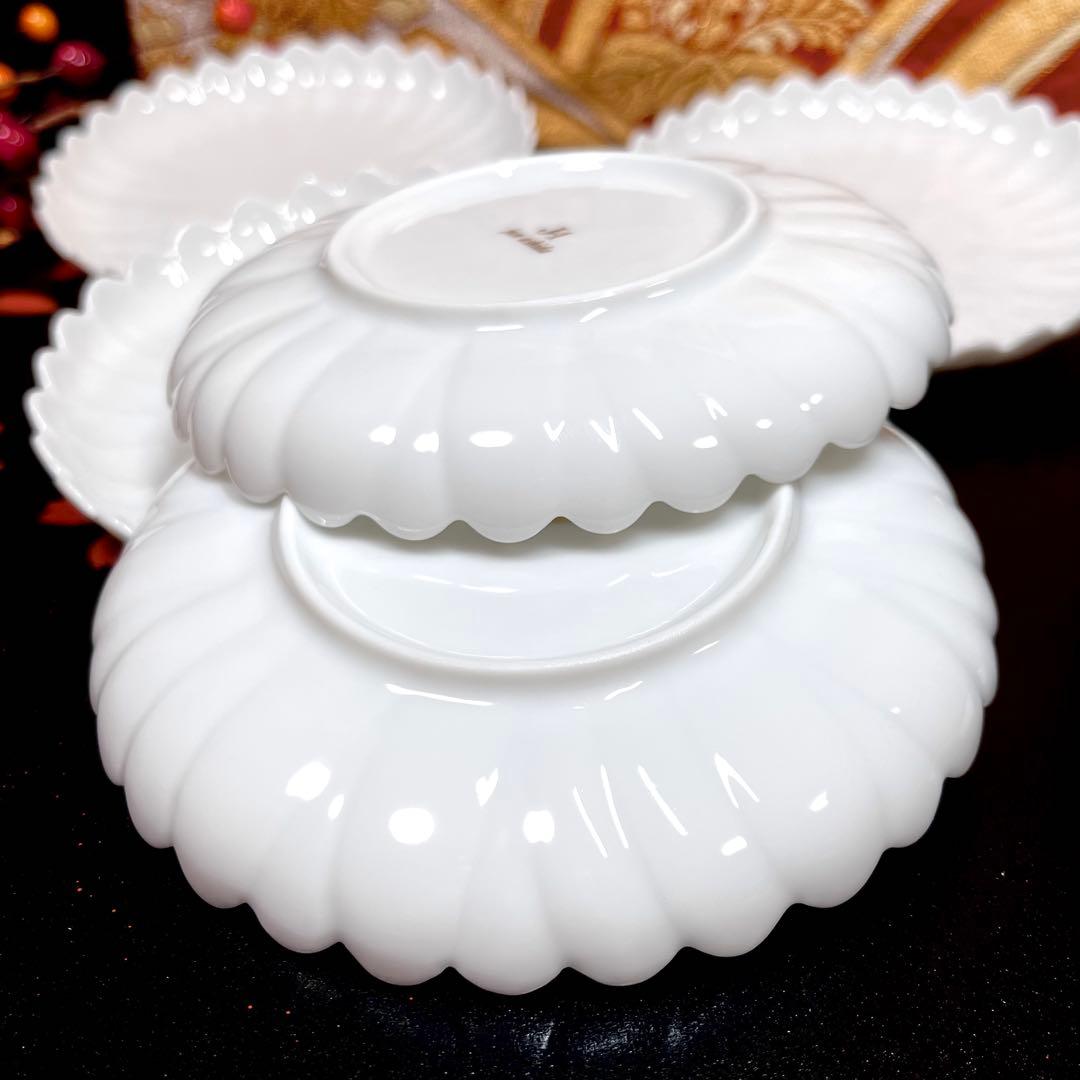 【こた】 前畑陶器 白磁 菊割 銘々皿 セット 小皿 他おまとめ