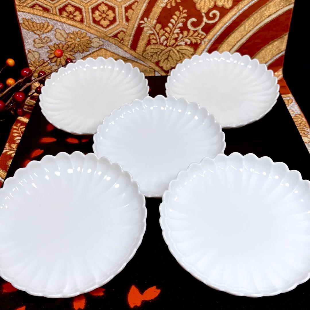 【こた】 前畑陶器 白磁 菊割 銘々皿 セット 小皿 他おまとめ