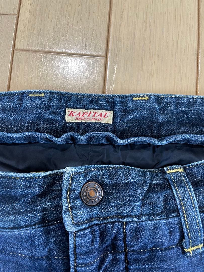 キャピタル KAPITAL パンツ (デニム × ダウン) サイズ 3 L