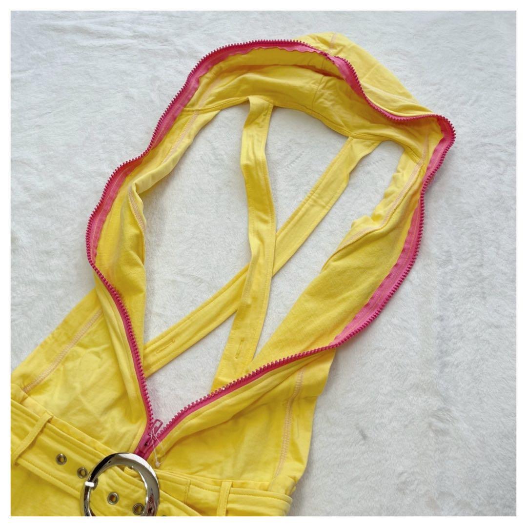 y2k 平成ギャル 派手 背中開き ベルト付き サロペット フェアリーグランジ