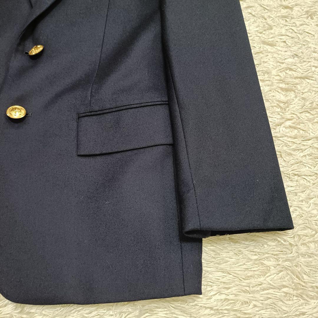 【極美品】ラルフローレン 紺ブレ スーツ 金ボタン グレンチェック柄 160