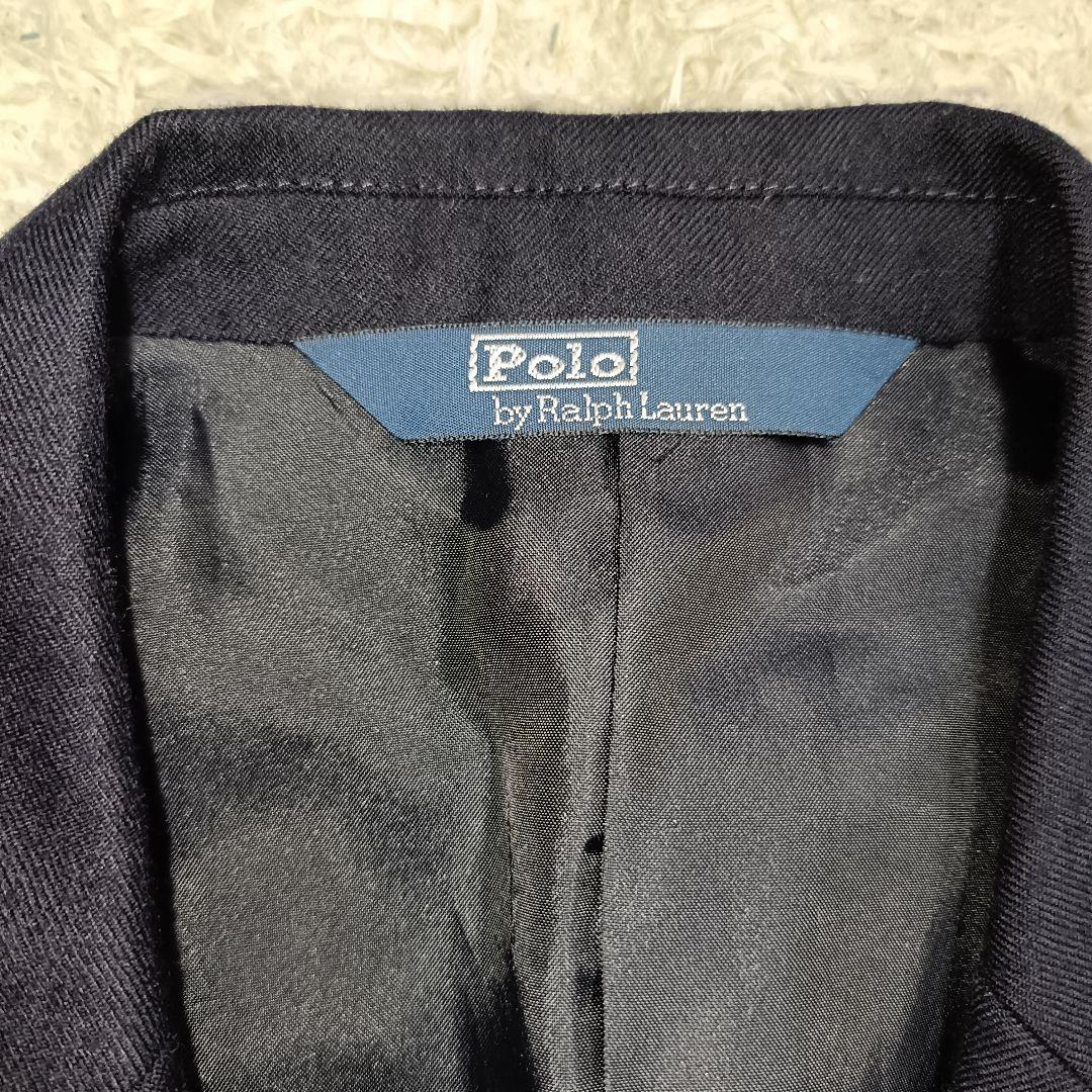 【極美品】ラルフローレン 紺ブレ スーツ 金ボタン グレンチェック柄 160