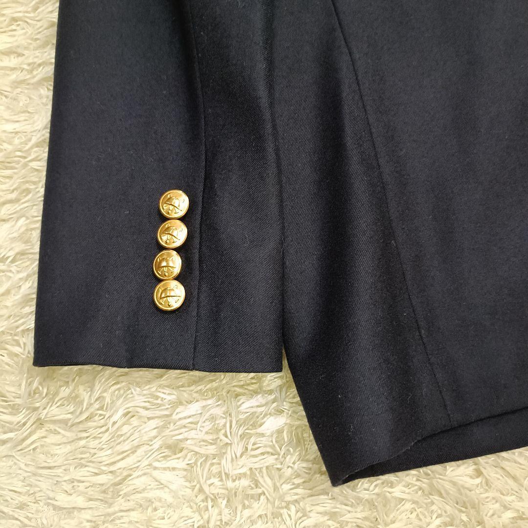 【極美品】ラルフローレン 紺ブレ スーツ 金ボタン グレンチェック柄 160