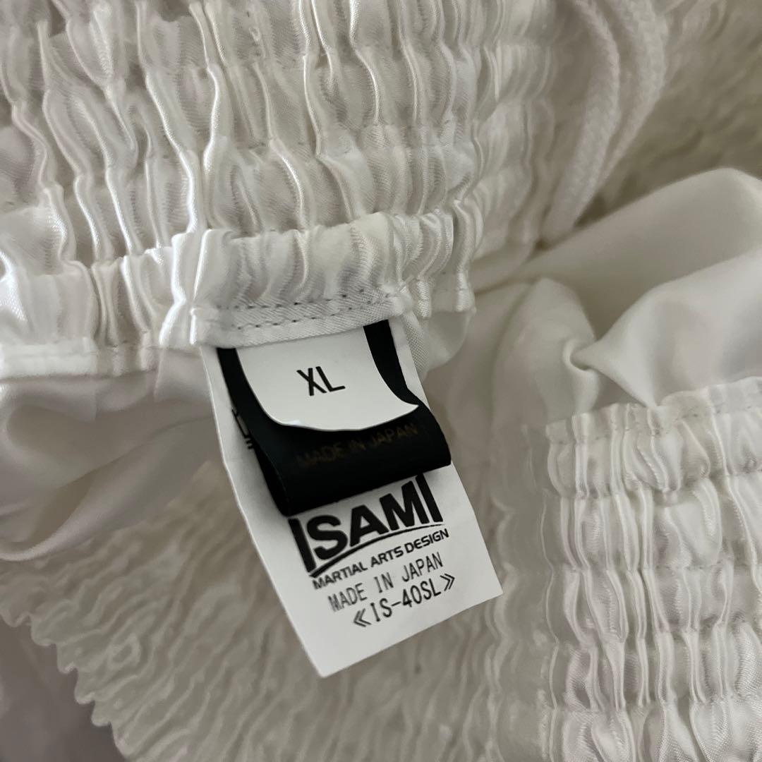 イサミ　ISAMI 格闘技　ボクシング　トランクス　ホワイト白　XL