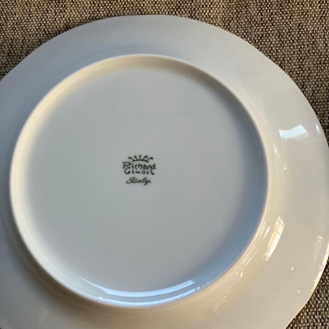 Ginori ジノリ ボンジョルノ ブルーロゴ 1735 ホワイト3枚