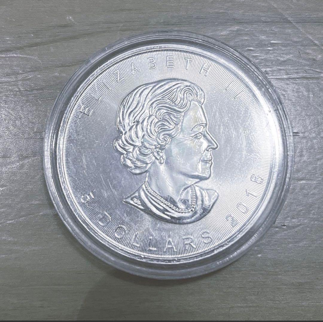 メイプルリーフ硬貨カナダ 1オンス 銀貨 2018年 純銀エリザベス女王陛下記念
