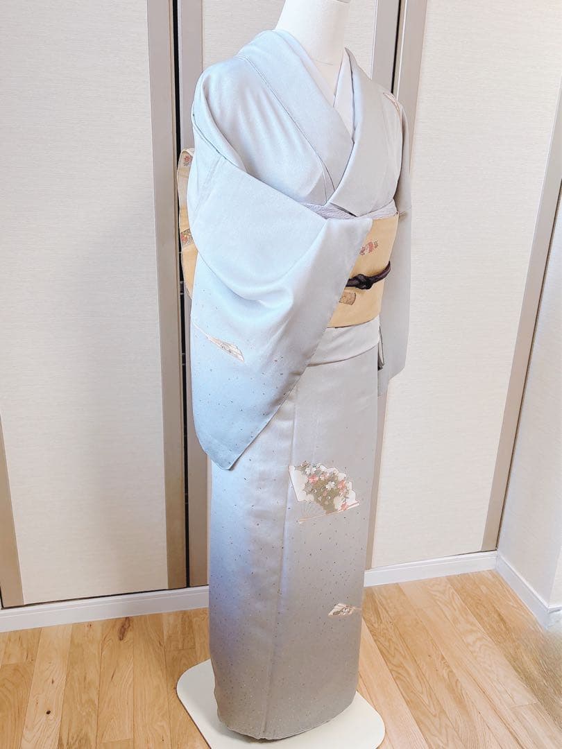 美品　訪問着　フルセット　作家物　金彩　刺繍 卒業式　入学式　大きいサイズ　袋帯