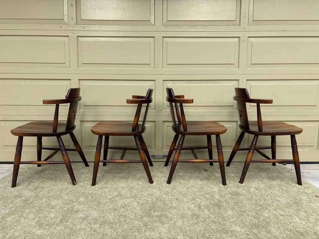 ①飛騨産業（キツツキ）X透かし 無垢材 ダイニングチェア ★1脚からの販売