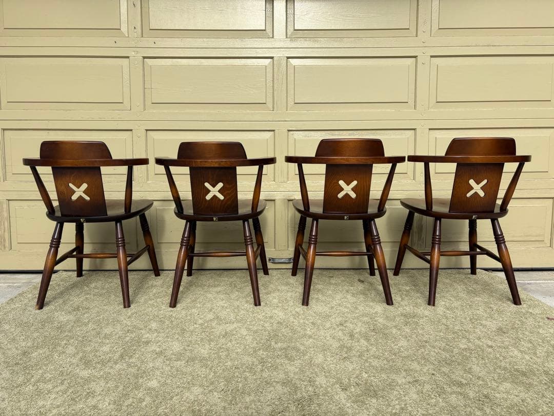 ①飛騨産業（キツツキ）X透かし 無垢材 ダイニングチェア ★1脚からの販売