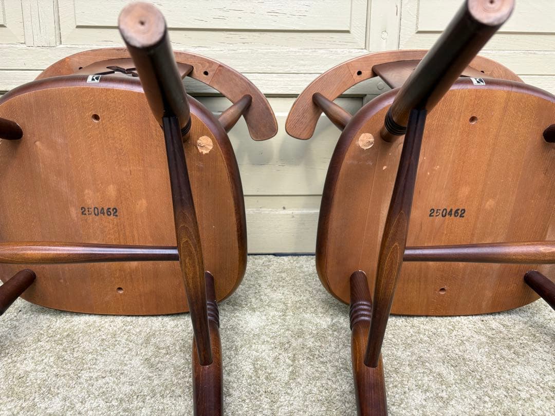 ①飛騨産業（キツツキ）X透かし 無垢材 ダイニングチェア ★1脚からの販売