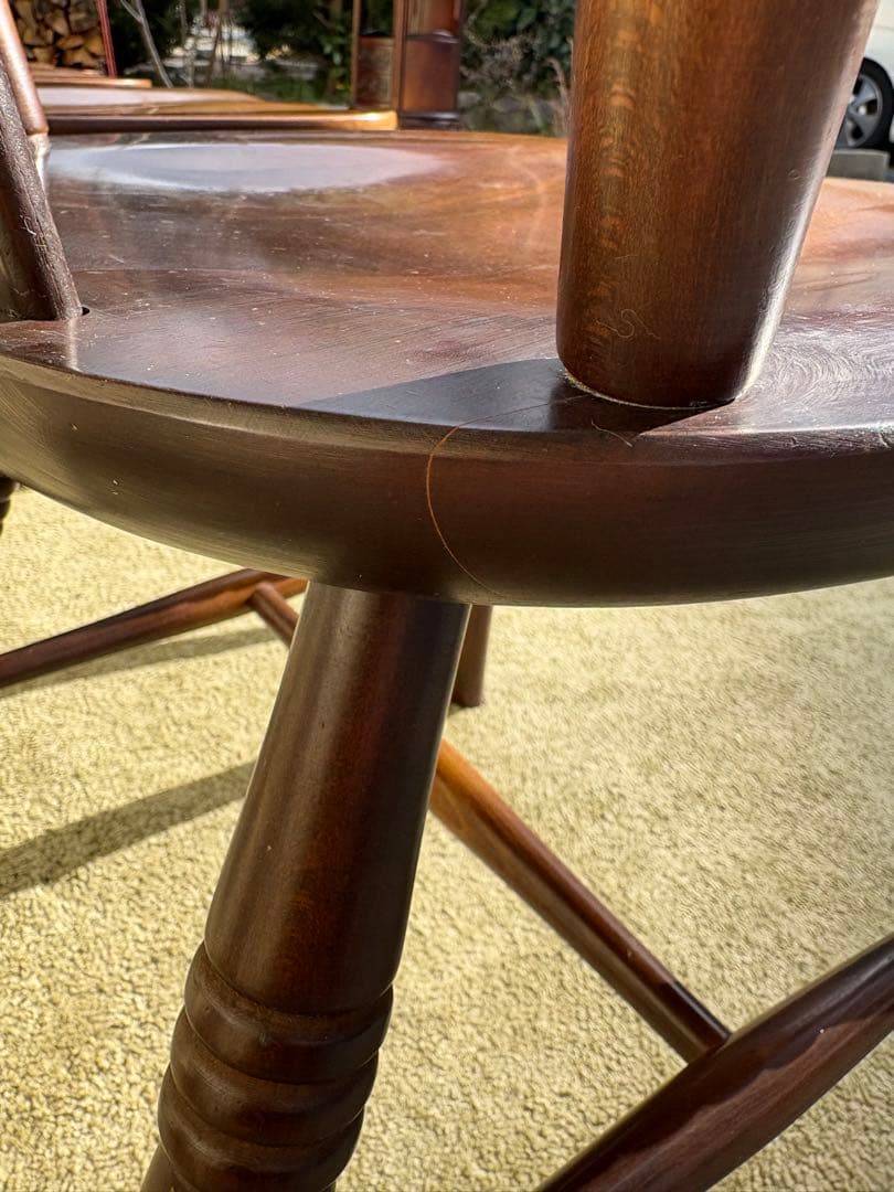 ①飛騨産業（キツツキ）X透かし 無垢材 ダイニングチェア ★1脚からの販売