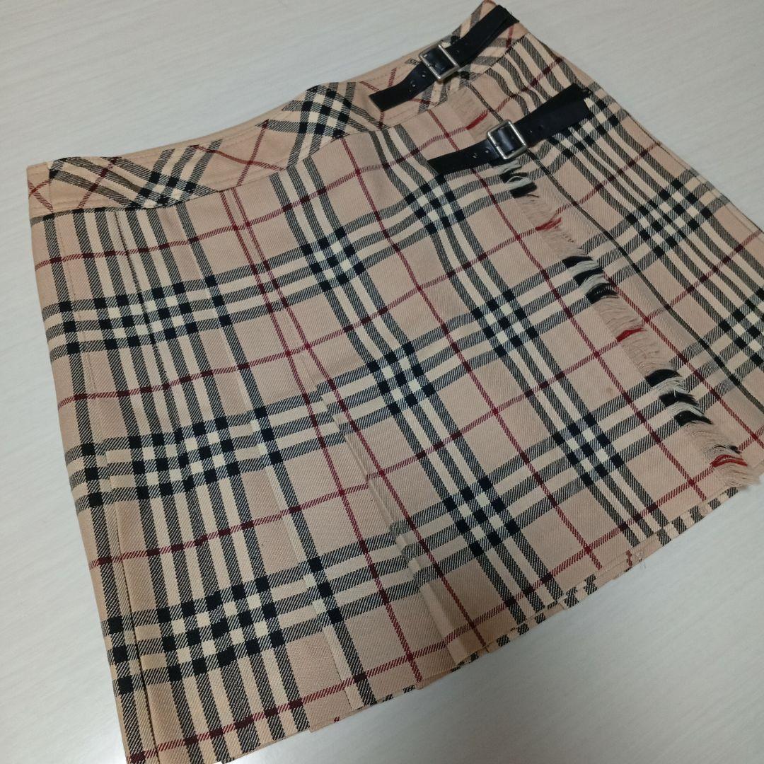 BURBERRY BLUE LABEL ノバチェック プリーツ スカート
