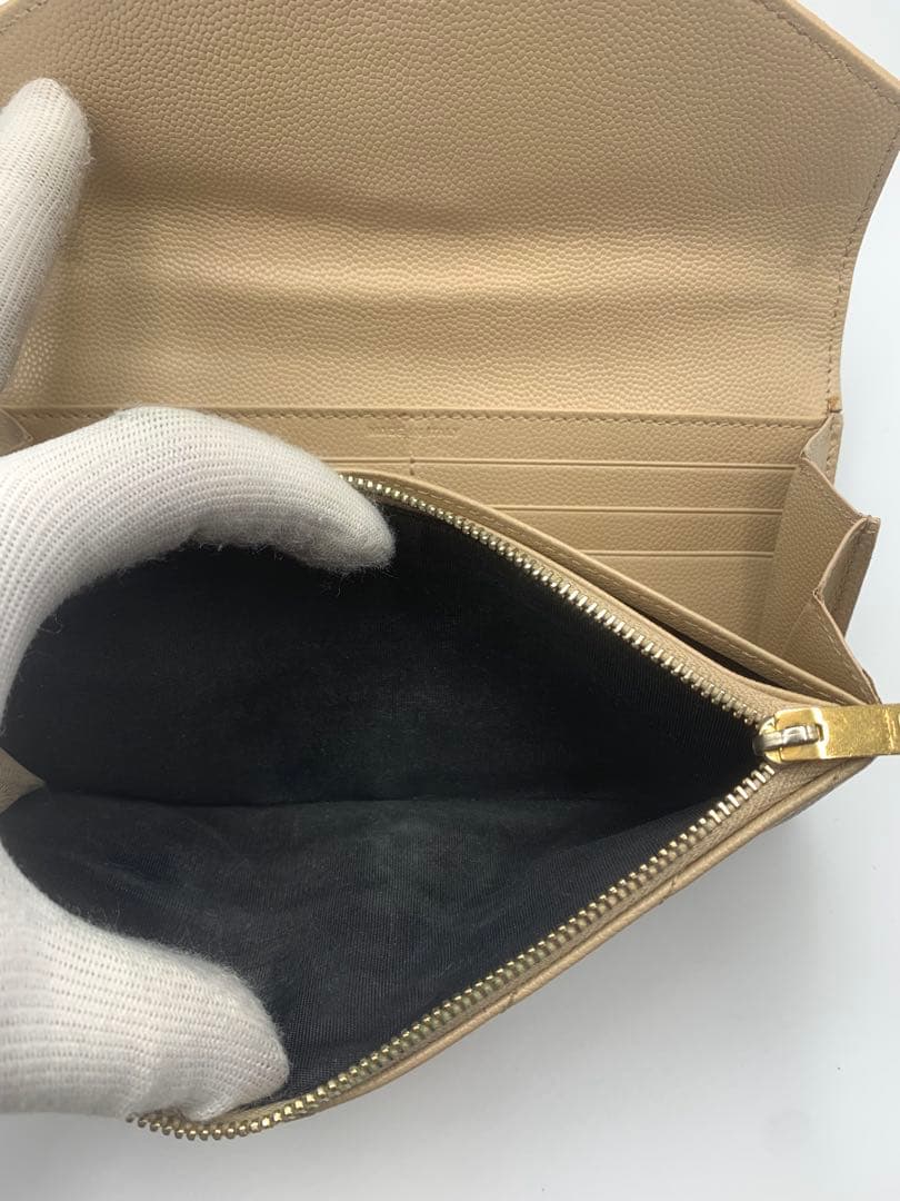 イヴサンローラン 長財布 二つ折りロングレザーウォレット レディース 表記無