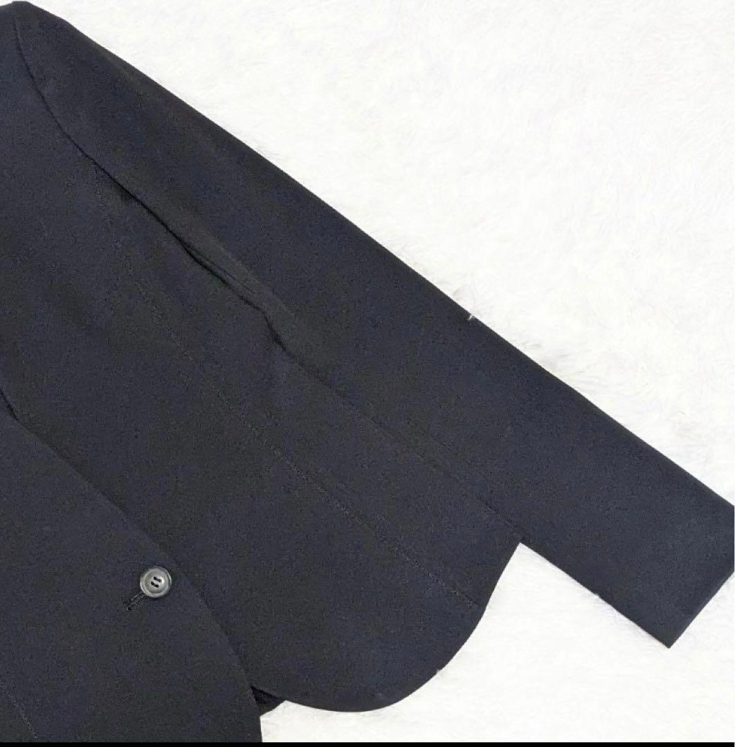 ベイジ　 LUIZAノーカラージャケット　ウォッシャブル　ブラック　M